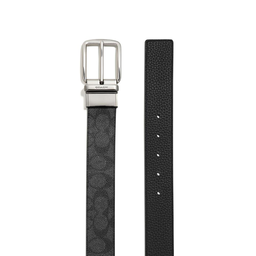 COACH 蔻驰 针扣可剪裁双面腰带 黑色