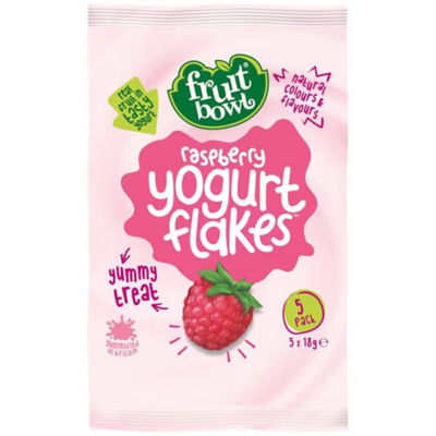 Fruit Bowl Yogurt Flakes- Raspberry, 5 x 18g._免税价格_亿点免税