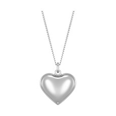 Hei Hei [秀智 佩戴] pounding volume heart necklace: White_免税价格_亿点免税