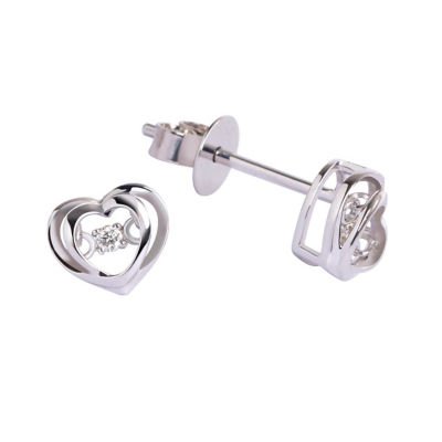 18K Diamond Heart Earring_免税价格_亿点免税