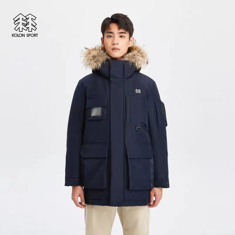 KOLON SPORT可隆户外戈尔防泼水Antarctica鹅绒服 颜色:蓝色_免税价格_亿点免税