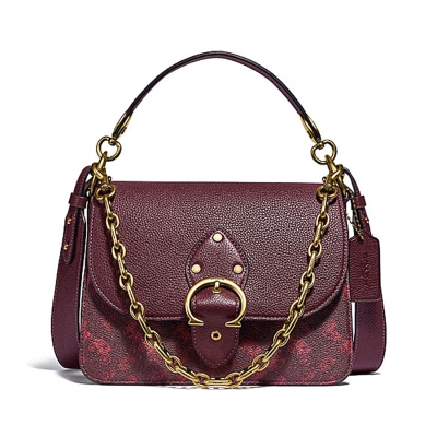 coach 马车图案印花hitch单肩包