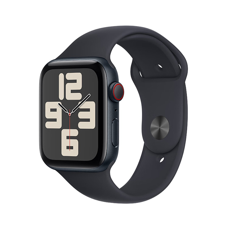 Apple Watch SE GPS+蜂窝网络44毫米午夜色铝金属表壳运动表带S/M_免税价格_亿点免税