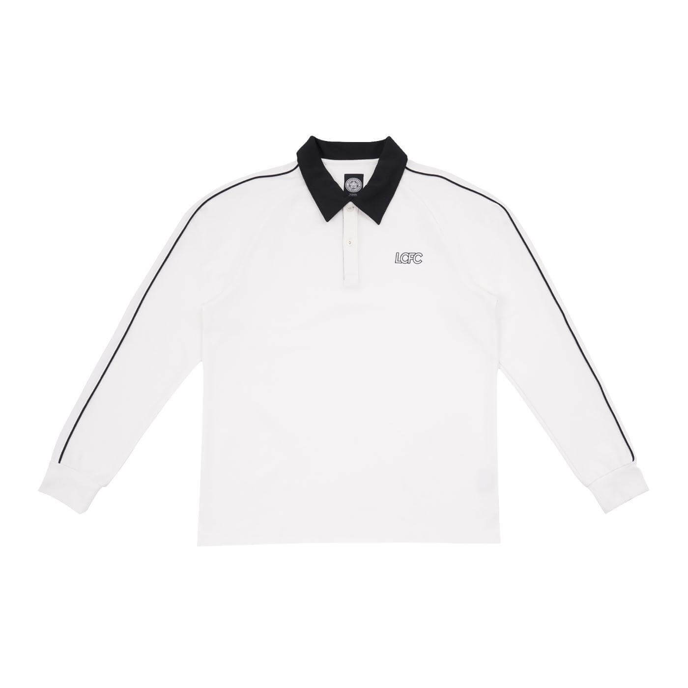 Leicester City Football Club Simple Direction  Long Sleeve Polo Shirt
White Size S_免税价格_亿点免税