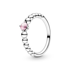 潘多拉/PANDORA Sterling silver ring with treated petal pink topaz戒指_免税价格_亿点免税