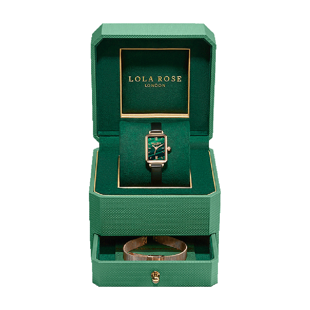 罗拉玫瑰【人气畅销】小绿表 原装钢带套装礼盒日本进口石英机芯_免税