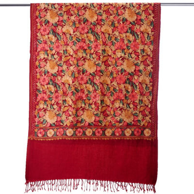 Kashkha Finest Cashmere Allover KaniMAROON_免税价格_亿点免税