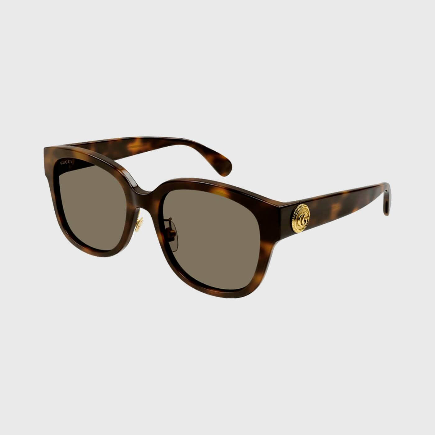 古驰 GUCCI (太陽眼鏡) LE BOUTON SHINY MEDIUM HAVANA/BROWN 55_免税价格_亿点免税