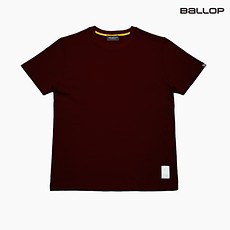 BALLOP BALLOP BSR短袖T恤-Basic(男女通用) 酒红_免税价格_亿点免税