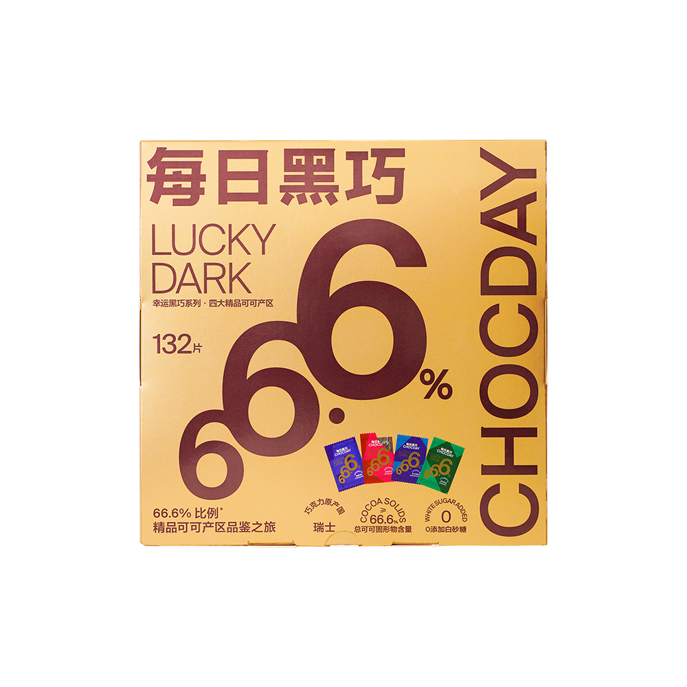 每日黑巧【新品】Lucky Dark混合132片990g_免税价格_免税