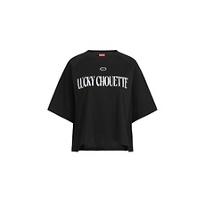 LUCKY CHOUETTE #黑/ Crop Doleman Half Sleeve T-shirt_38_免税价格_亿点免税