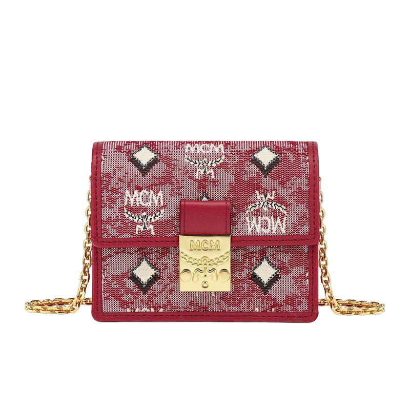 MCM Vintage Jacquard Monogram 链式钱包女士钱包MYLBATQ01RE001_免税价格_亿点免税