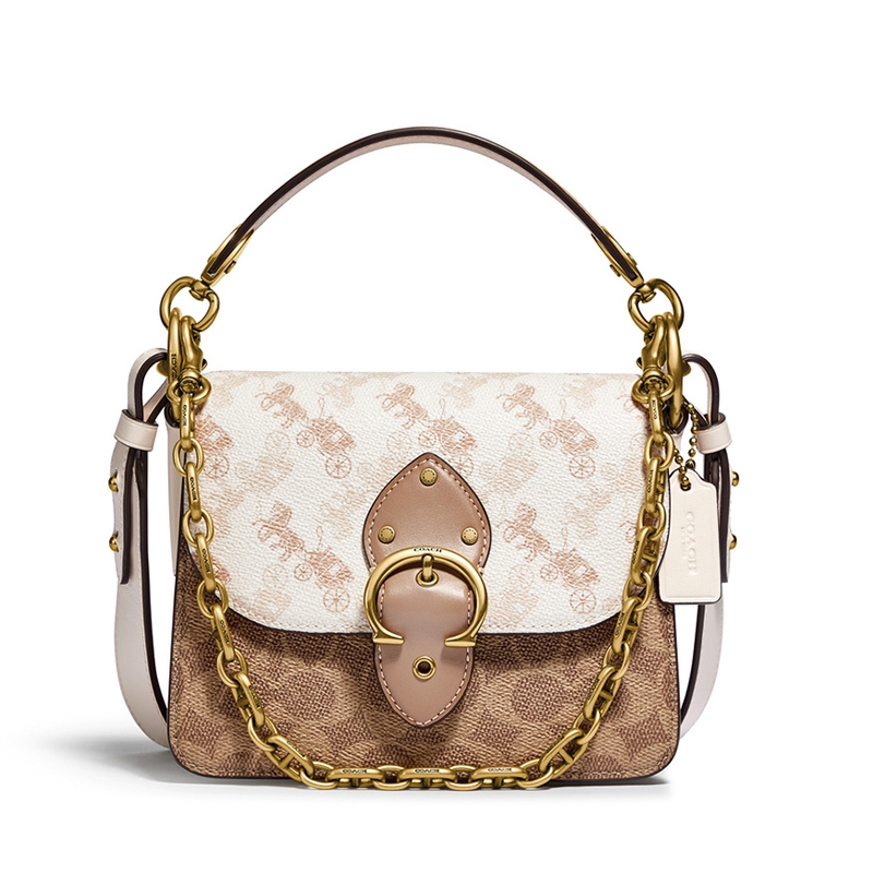 coach 蔻驰马车图案印花beat 18号单肩包_免税价格_免税课代表