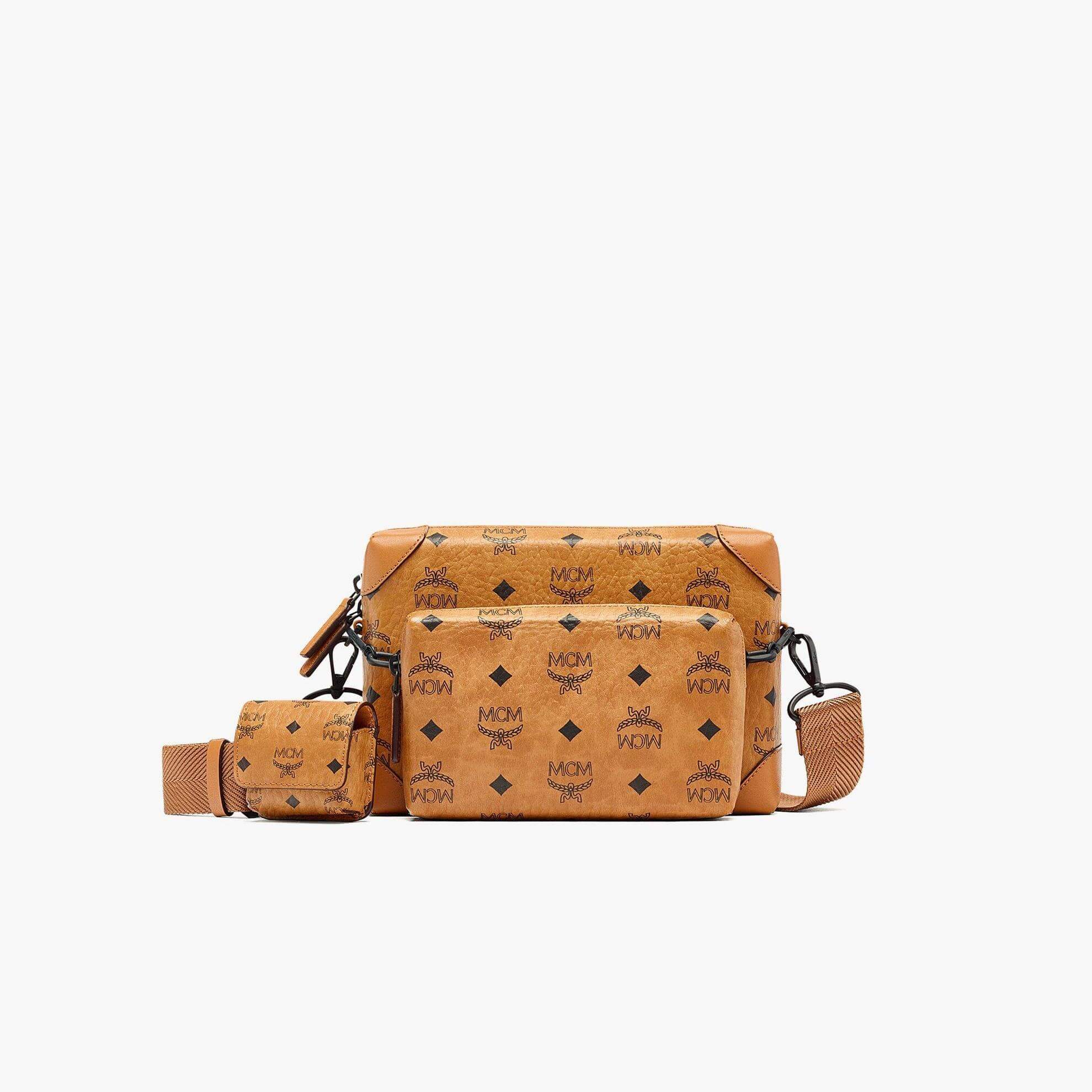 MCM Small Soft Berlin Multifunction Crossbody Bag - Cognac Brown_免税价格_亿点免税