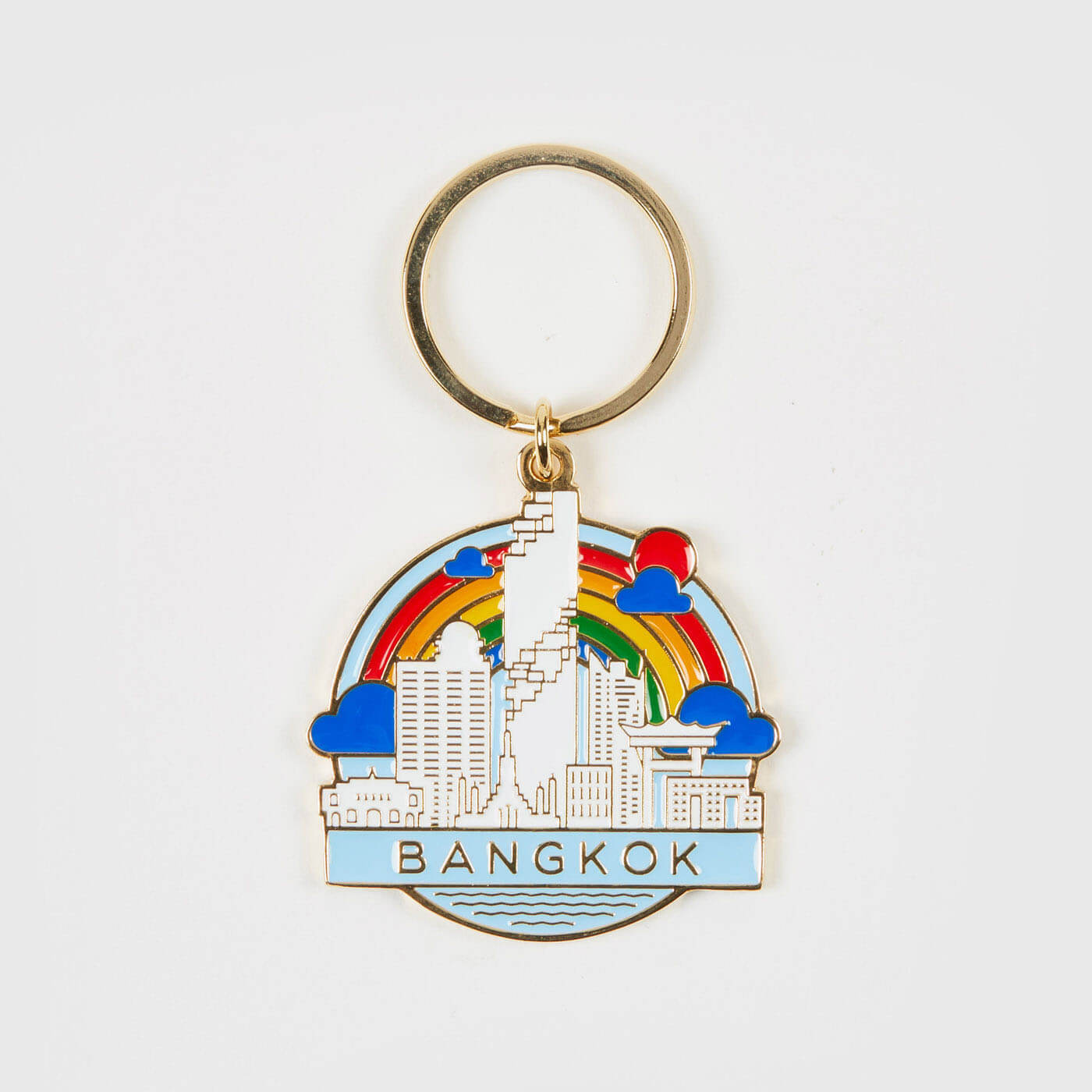 Mahanakhon SkyWalk Keychain Rainbow and Night Blue_免税价格_亿点免税