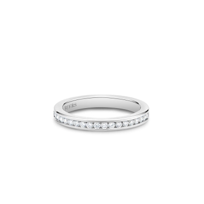De Beers 戴比尔斯Bands铂金镶钻戒指J1AU27Z00P49_免税价格_亿点免税