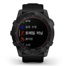 GARMIN GARMIN fenix 7X,Saph,Black Ti w/Black Silicone Band,GPS Watch,KOR (支持韩语)_免税价格_亿点免税