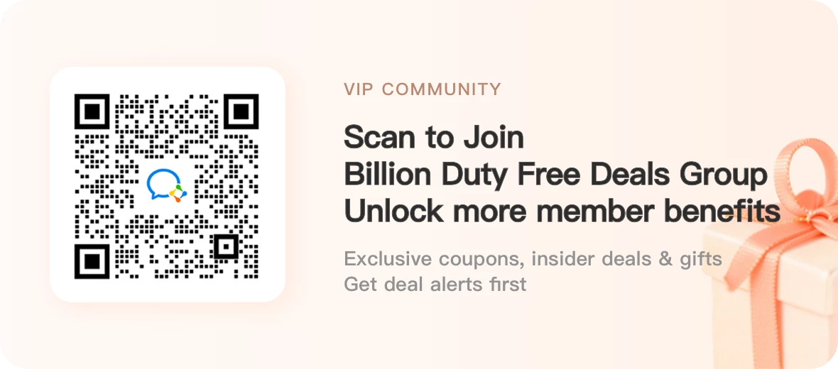 Scan to join the Billion Duty Free community group