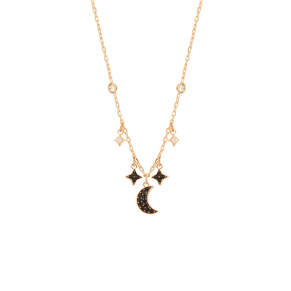 SWAROVSKI 施华洛世奇 SYMBOL神秘星月项链 黑色
