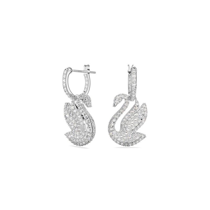 SWAROVSKI 施华洛世奇 Swarovski Iconic Swan 水滴形耳环_免税价格_亿点免税