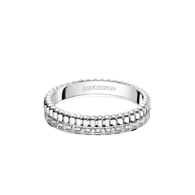 Boucheron宝诗龙 Quatre Radiant Edition白金镶钻戒指JAL0022650_免税价格_亿点免税