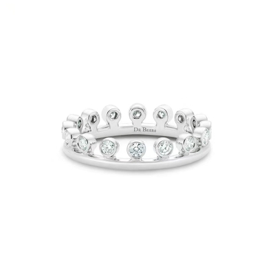 De Beers 戴比尔斯Dewdrop18K白金镶钻戒指J1FU32Z00W51_免税价格_亿点免税