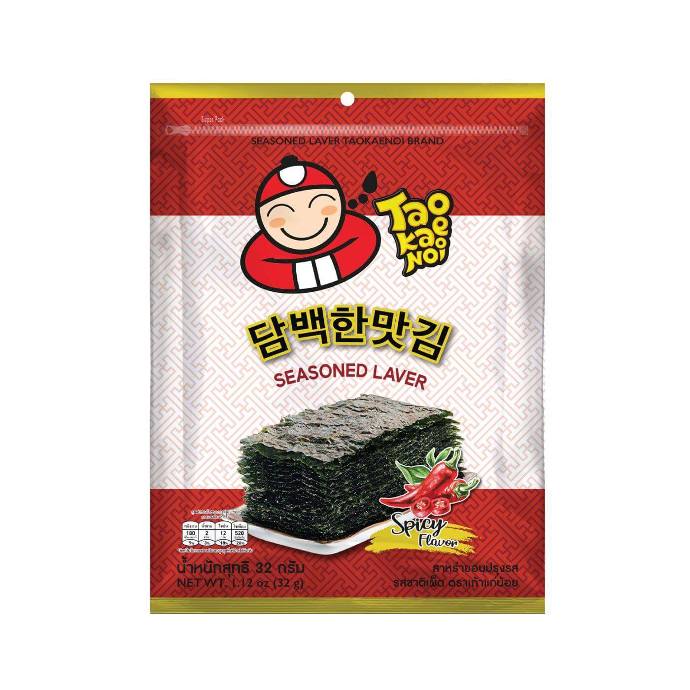 Taokaenoi Seasoned Laver Spicy Flavor  32g_免税价格_亿点免税