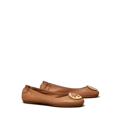 TORY BURCH MINNIE羊皮金属Logo芭蕾舞女鞋_免税价格_亿点免税