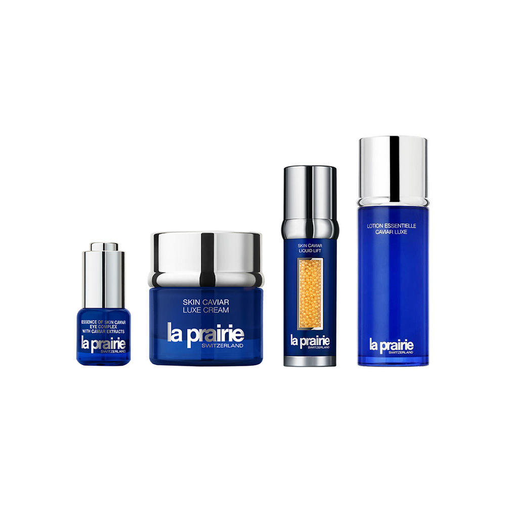 LA PRAIRIE 莱珀妮 鱼子精华反重力星品精选组合 鱼子精华紧颜液 50ml + 鱼子精华眼部紧致啫喱 15ml +鱼子精华紧致精萃露 250ml +鱼子精华琼贵丰盈面霜 50ml