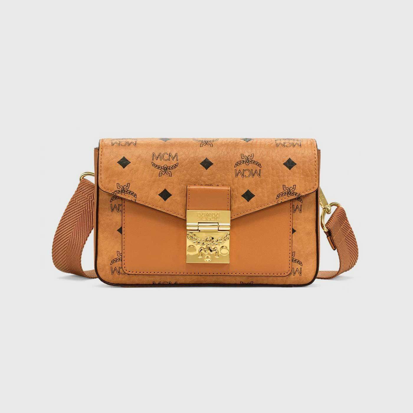 MCM Millie "Small" Crossbody Bag - Cognac Brown_免税价格_亿点免税