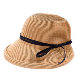 KAWATANI 防晒帽草帽编织户外遮阳帽防紫外线沙滩太阳帽柔软透气男女