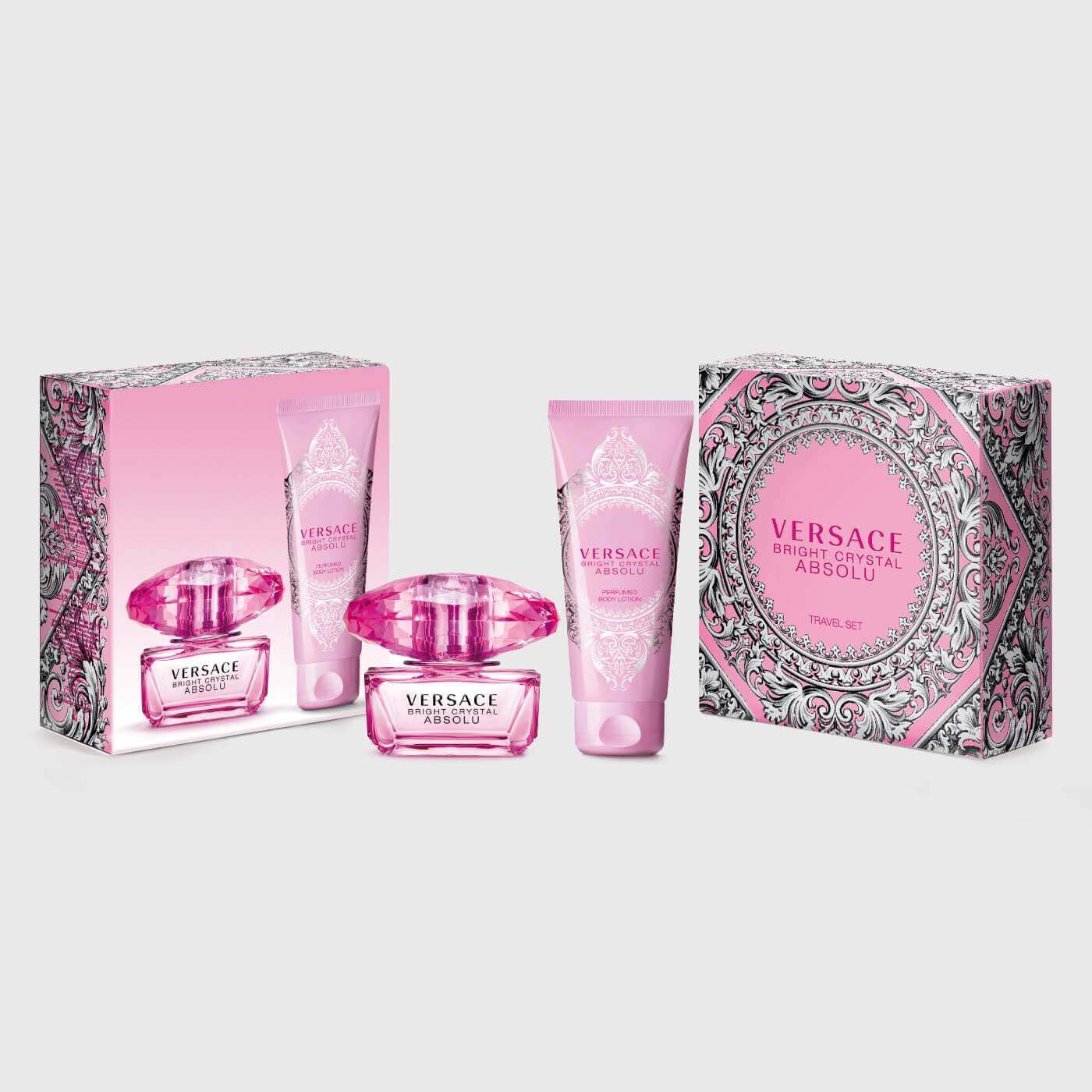 范思哲 VERSACE 臻挚粉钻旅行套装 (女士香水50ml + 身体乳100ml)_免税价格_亿点免税