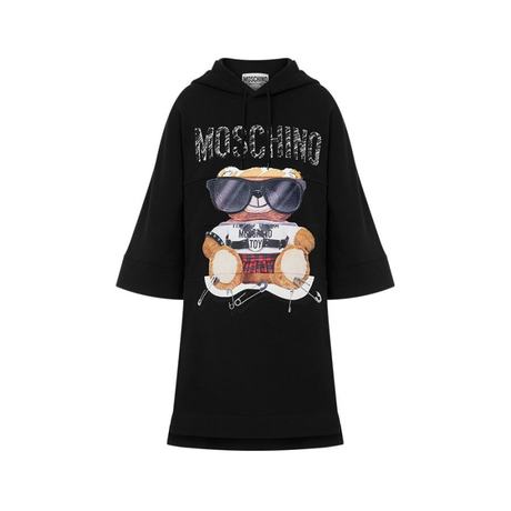 MOSCHINO/莫斯奇诺 Teddy 印花连帽连衣裙 36_免税价格_亿点免税