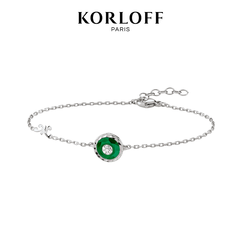 卡洛芙孔雀石18K金镶钻手链KO00031960_免税价格_亿点免税