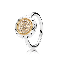 潘多拉/PANDORA PANDORA经典925银+14K金戒指