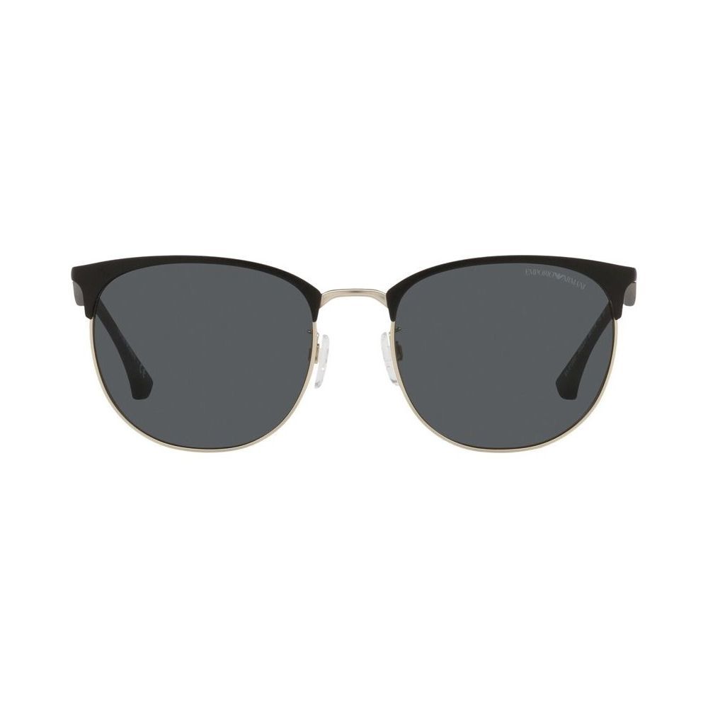 Emporio Armani Sunglasses 安普里奥阿玛尼太阳镜 枕形亚洲设计框架太阳眼镜 偏光灰；哑光黑_免税价格_亿点免税
