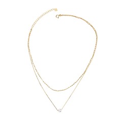 CHARMY 18k gold plated layerd pearl-necklace_免税价格_亿点免税