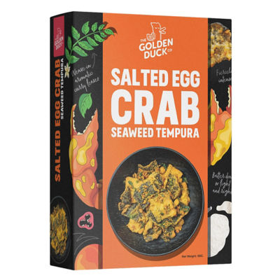 THE GOLDEN DUCK SINGAPORE SALTED EGG CRAB SEAWEED TEMPURA 90G - halal certified_免税价格_亿点免税