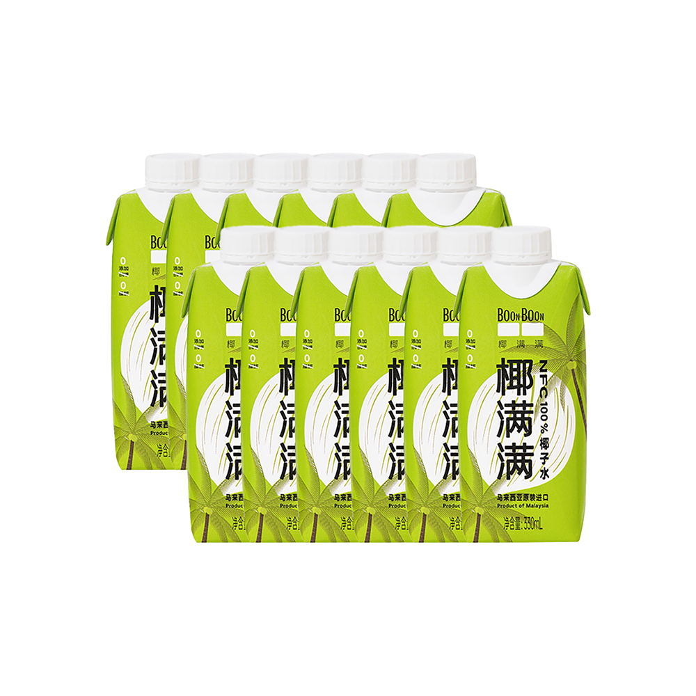 椰满满 100%椰子水 原味/330ml*12_免税价格_亿点免税