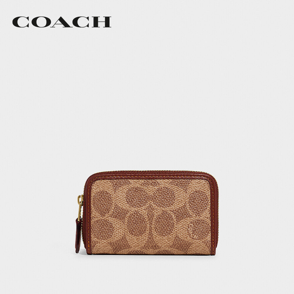COACH蔻驰经典老花女士拉链款钱包_免税价格_亿点免税