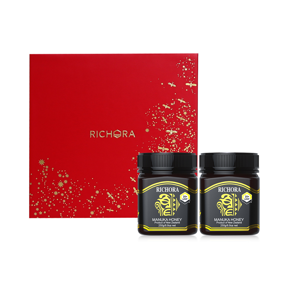瑞琪奥兰【新品】麦卢卡花蜂蜜(umf20 ) 健康蜜礼盒250g*2_免税价格