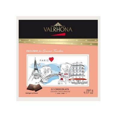 Valrhona法芙娜黑巧克力52片礼盒装 260克_免税价格_亿点免税