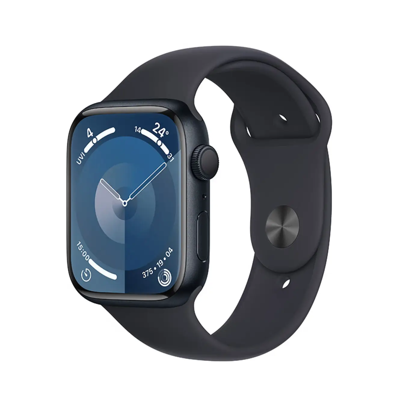 APPLE WATCH S9 午夜色 GPS 45 毫米 运动型表带 S/M _免税价格_亿点免税