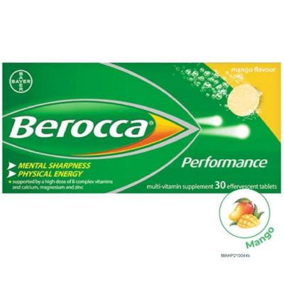 BEROCCA Performance Vitamin B Mango Energy Effervescent Tablet 30s_免税价格_亿点免税
