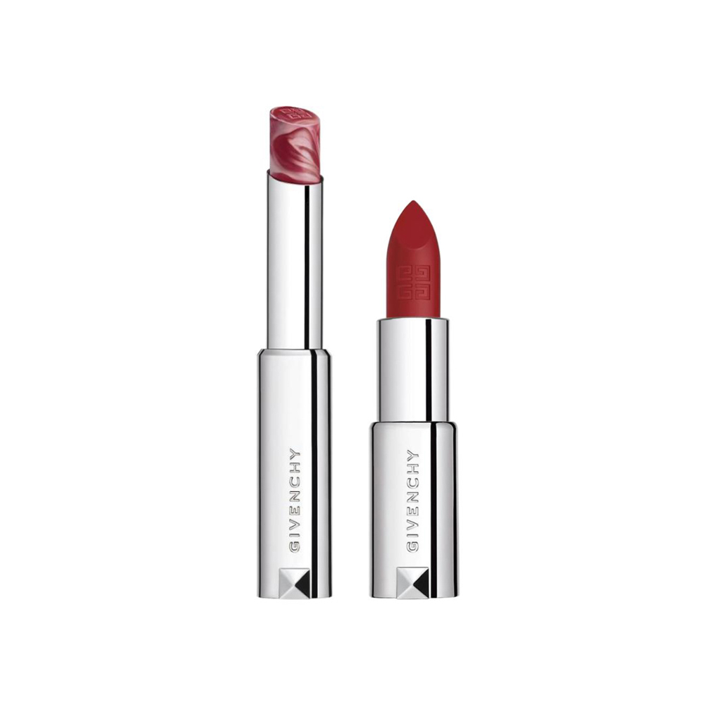 GIVENCHY 纪梵希 纪梵希 粉恋唇妆唇膏+口红组合 红丝绒N37蓝调复古红 3.4g+甜润唇膏N333 冰糖山楂色 2.8g