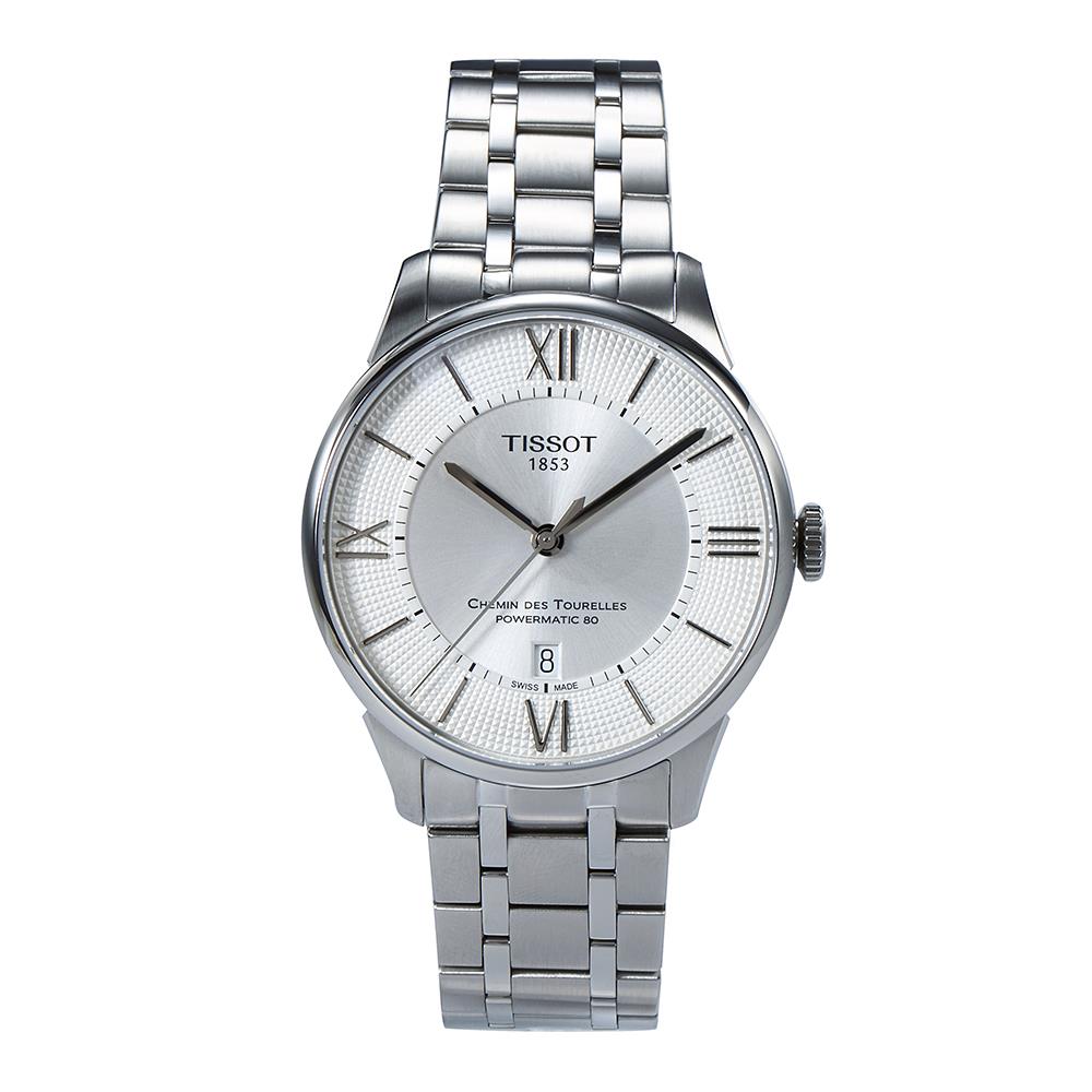 TISSOT 天梭 杜鲁尔系列钢带80机芯机械男表 机械POWERMATIC 80.111