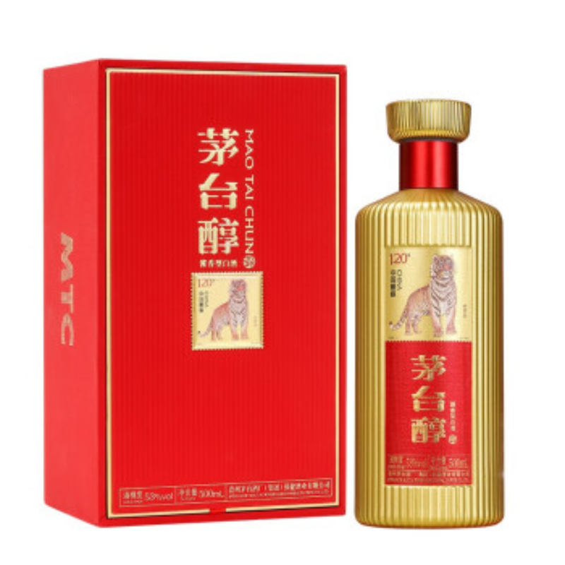 茅台醇邮票文化酒 中国红 500ml 53度