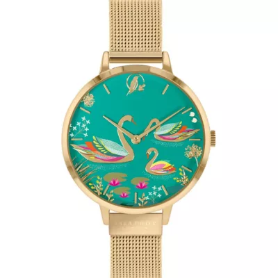 Sara Miller London - Swan 34mm - Gold/Green (SA4096)