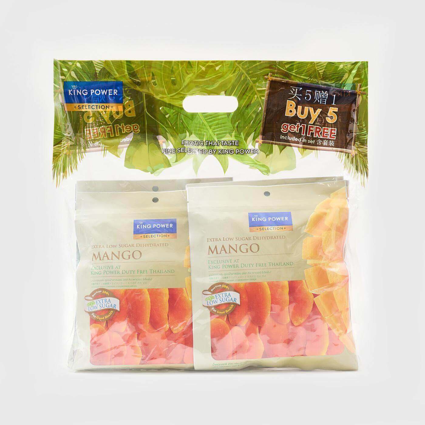 KING POWER SELECTION 特低糖芒果干 5+1 组合装 - 200 g（共6包）