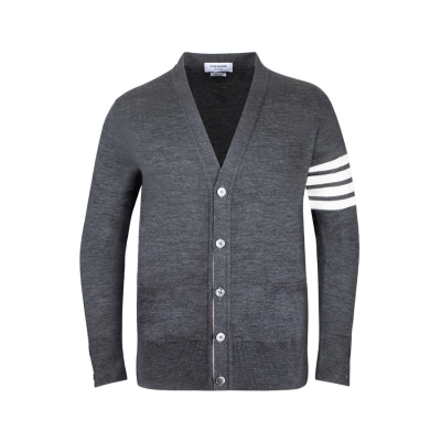 Thom Browne 经典 4 条纹羊毛 V 领开衫
